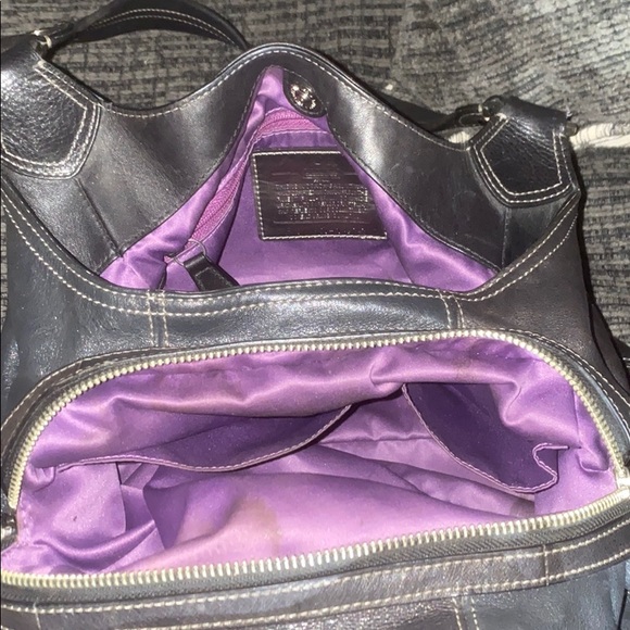 Black leather Coach purse - Picture 2 of 9